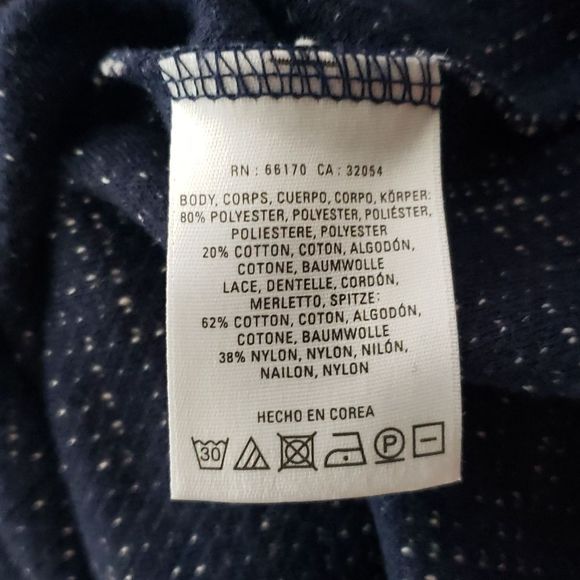 ANTHROPOLOGIE Postmark Knit and Lace Sleeve Mixed Media Shirt Top Size XS - Picture 5 of 7